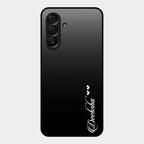 Customize Name Gradient Glass Case Cover Black For Samsung Galaxy A56 5G