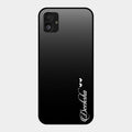 Customize Name Gradient Glass Case Cover Black For Samsung Galaxy F14 5G
