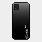 Customize Name Gradient Glass Case Cover Black For Samsung Galaxy F14 5G