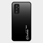 Customize Name Gradient Glass Case Cover Black For Samsung Galaxy F23 5G