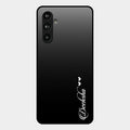 Customize Name Gradient Glass Case Cover Black For Samsung Galaxy F54 5G