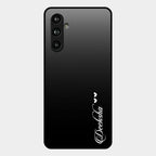Customize Name Gradient Glass Case Cover Black For Samsung Galaxy F54 5G