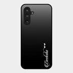 Customize Name Gradient Glass Case Cover Black For Samsung Galaxy M16 5G