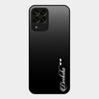 Customize Name Gradient Glass Case Cover Black For Samsung Galaxy M33 5G