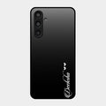 Customize Name Gradient Glass Case Cover Black For Samsung Galaxy M35 5G