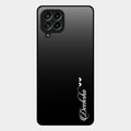 Customize Name Gradient Glass Case Cover Black For Samsung Galaxy M53 5G