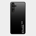Customize Name Gradient Glass Case Cover Black For Samsung Galaxy M55 5G