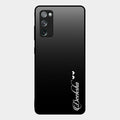 Customize Name Gradient Glass Case Cover Black For Samsung Galaxy S20 Fe 5G