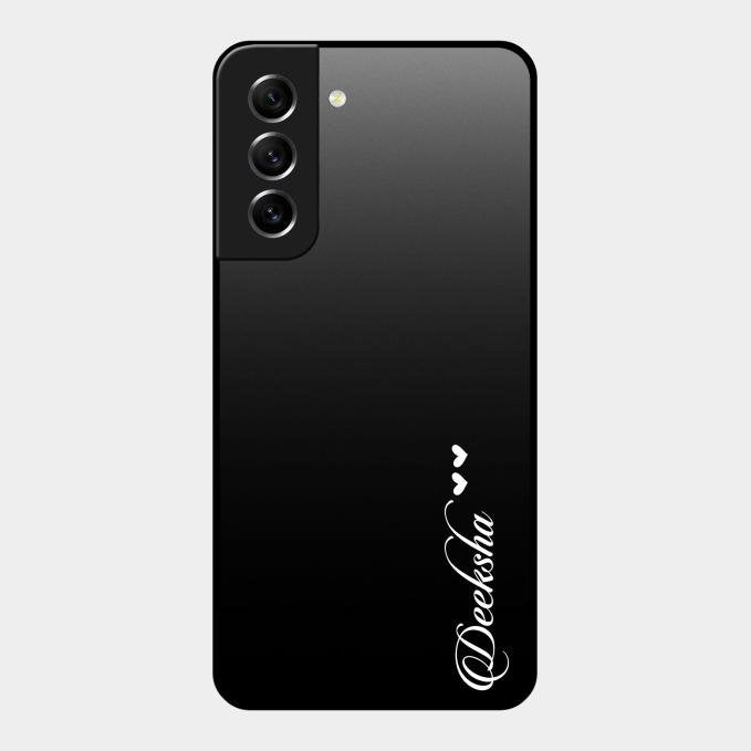 Customize Name Gradient Glass Case Cover Black For Samsung Galaxy S21 Fe 5G