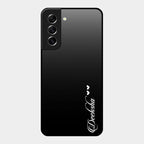 Customize Name Gradient Glass Case Cover Black For Samsung Galaxy S21 Fe 5G