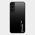Customize Name Gradient Glass Case Cover Black For Samsung Galaxy S22 5G