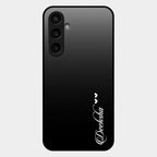 Customize Name Gradient Glass Case Cover Black For Samsung Galaxy S23 Fe 5G