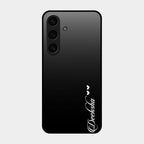 Customize Name Gradient Glass Case Cover Black For Samsung Galaxy S24 5G
