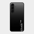 Customize Name Gradient Glass Case Cover Black For Samsung Galaxy S25 Plus 5G