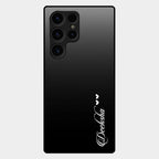 Customize Name Gradient Glass Case Cover Black For Samsung Galaxy S26 Ultra 5G