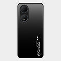 Customize Name Gradient Glass Case Cover Black For Vivo T2 5G