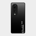 Customize Name Gradient Glass Case Cover Black For Vivo T3 Ultra
