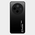 Customize Name Gradient Glass Case Cover Black For Vivo T4 5G