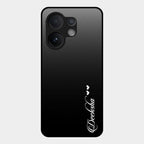 Customize Name Gradient Glass Case Cover Black For Vivo T4 Pro 5G