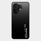 Customize Name Gradient Glass Case Cover Black For Vivo V60 5G