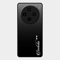 Customize Name Gradient Glass Case Cover Black For Vivo X100 5G