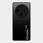 Customize Name Gradient Glass Case Cover Black For Vivo X100 Pro 5G