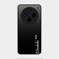 Customize Name Gradient Glass Case Cover Black For Vivo X200 5G