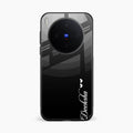 Customize Name Gradient Glass Case Cover Black For Vivo X300 5G