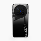 Customize Name Gradient Glass Case Cover Black For Vivo X300 Pro 5G