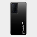 Customize Name Gradient Glass Case Cover Black For Vivo X70 Pro 5G
