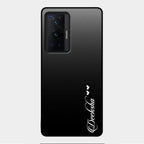 Customize Name Gradient Glass Case Cover Black For Vivo X70 Pro 5G