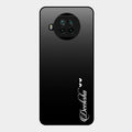 Customize Name Gradient Glass Case Cover Black For Xiaomi Mi 10I 5G