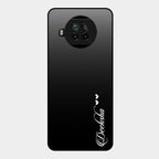 Customize Name Gradient Glass Case Cover Black For Xiaomi Mi 10I 5G