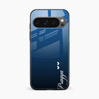 Customize Name Gradient Glass Case Cover Blue For Google Pixel 10 Pro