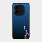 Customize Name Gradient Glass Case Cover Blue For Iqoo 13 5G
