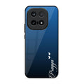 Customize Name Gradient Glass Case Cover Blue For iQOO 15 5G