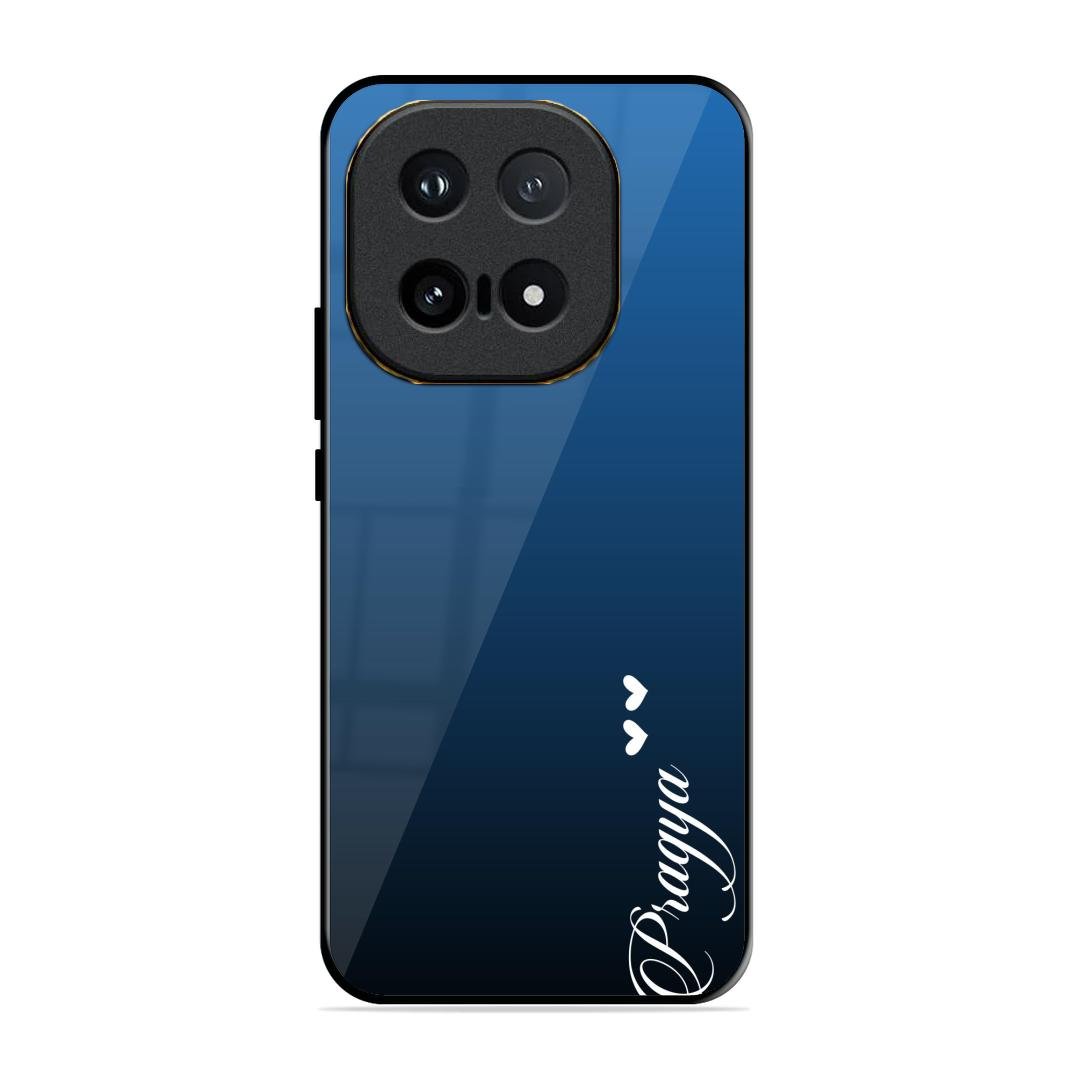 Customize Name Gradient Glass Case Cover Blue For iQOO 15 5G
