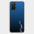 Customize Name Gradient Glass Case Cover Blue For Iqoo 3 5G