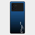Customize Name Gradient Glass Case Cover Blue For Iqoo 9 Pro 5G