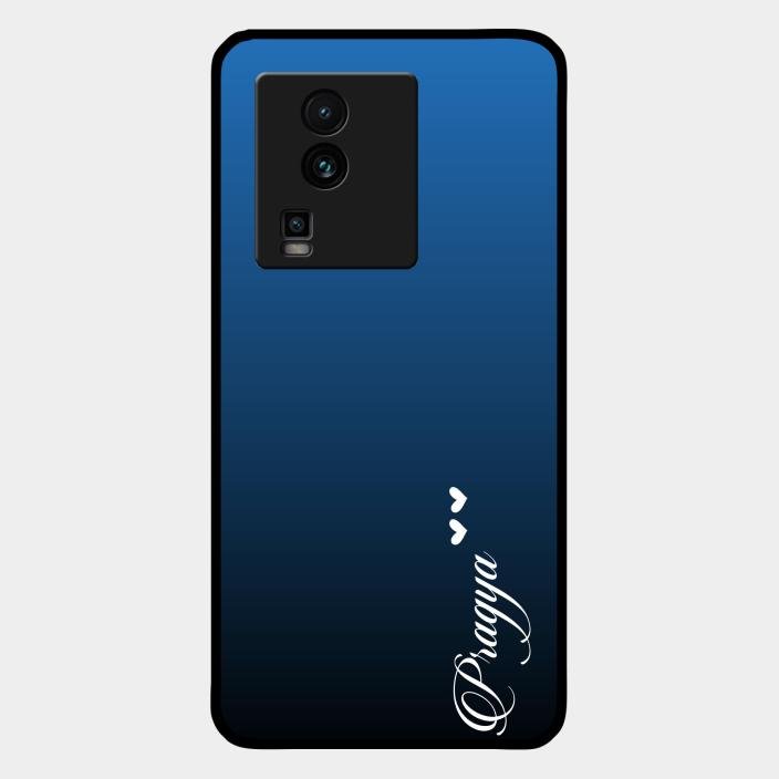 Customize Name Gradient Glass Case Cover Blue For Iqoo Neo 7 Pro 5G