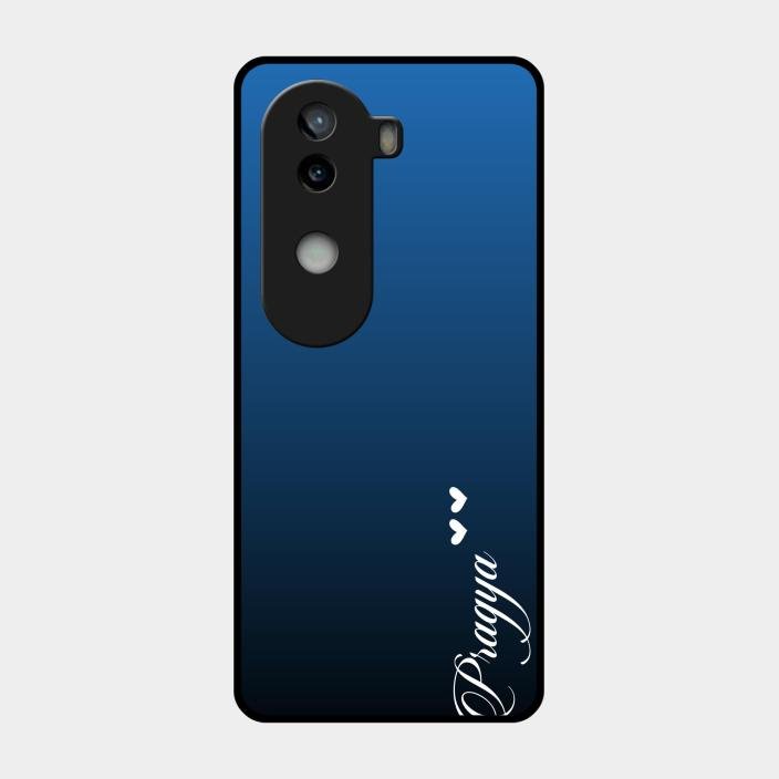 Customize Name Gradient Glass Case Cover Blue For Iqoo Z9S 5G