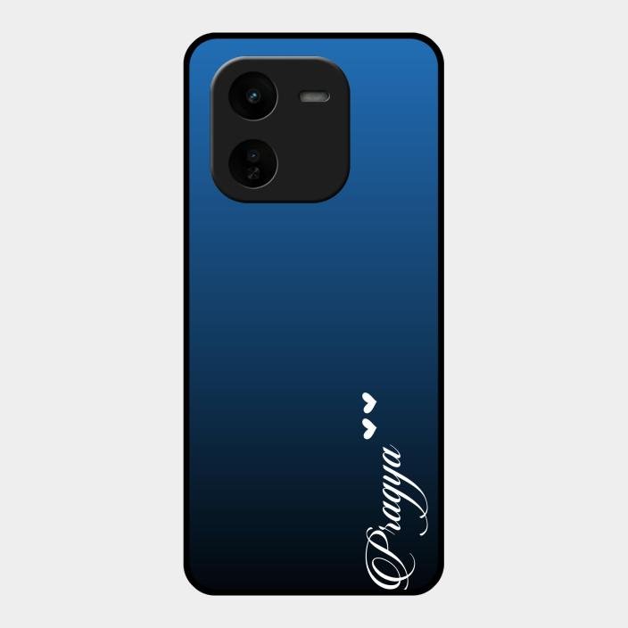 Customize Name Gradient Glass Case Cover Blue For Iqoo Z9X 5G
