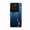 Customize Name Gradient Glass Case Cover Blue For Motorola Edge 60 Pro 5G