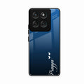 Customize Name Gradient Glass Case Cover Blue For Motorola Edge 60 Stylus 5G
