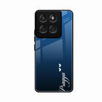 Customize Name Gradient Glass Case Cover Blue For Motorola Edge 60 Stylus 5G
