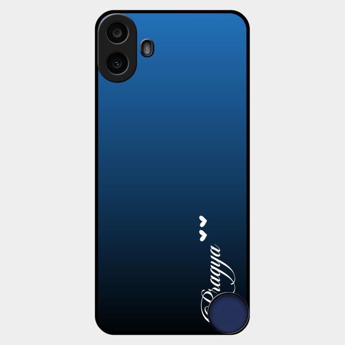 Customize Name Gradient Glass Case Cover Blue For Nothing Cmf Phone 1