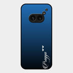 Customize Name Gradient Glass Case Cover Blue For Nothing Phone 2A 5G
