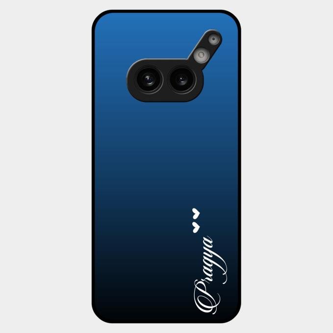 Customize Name Gradient Glass Case Cover Blue For Nothing Phone 2A Plus