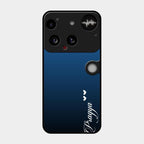 Customize Name Gradient Glass Case Cover Blue For Nothing Phone 3 5G