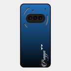 Customize Name Gradient Glass Case Cover Blue For Nothing Phone 3A 5G